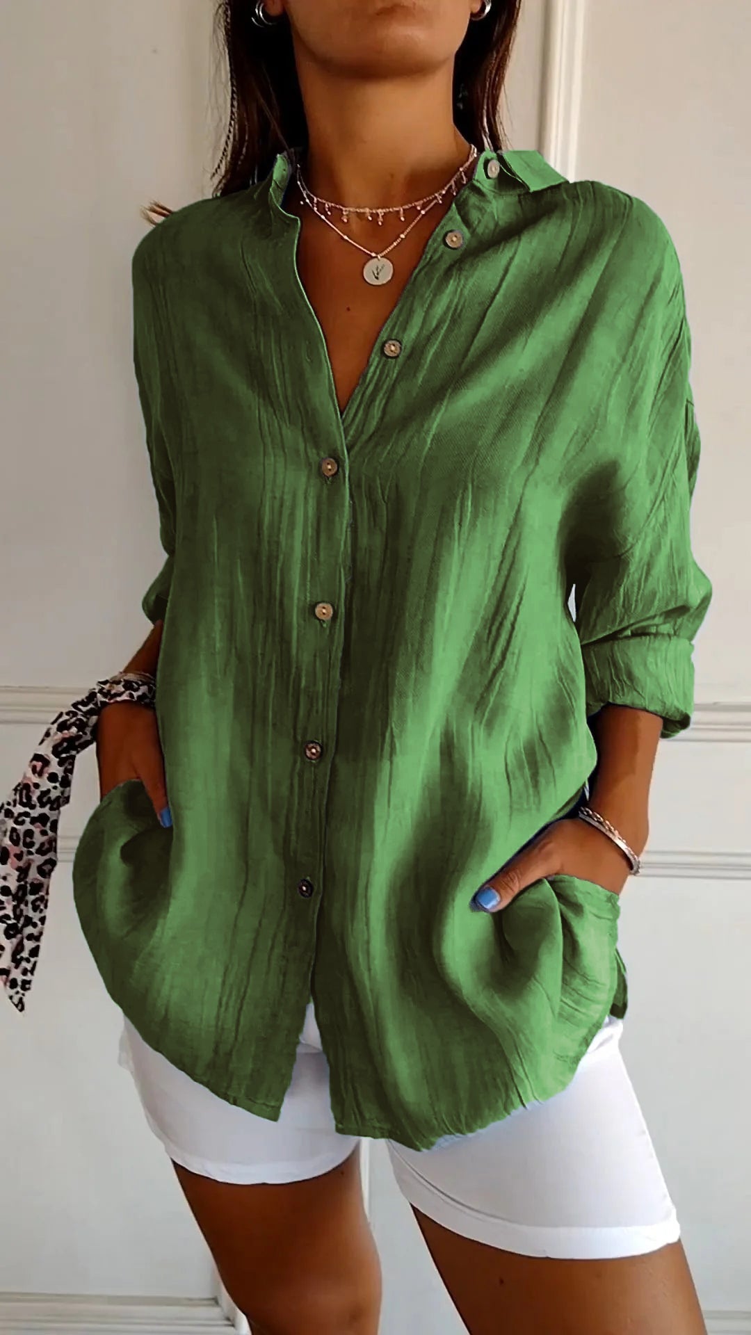 Mina | Women Button Down Shirt Summer Lightweight