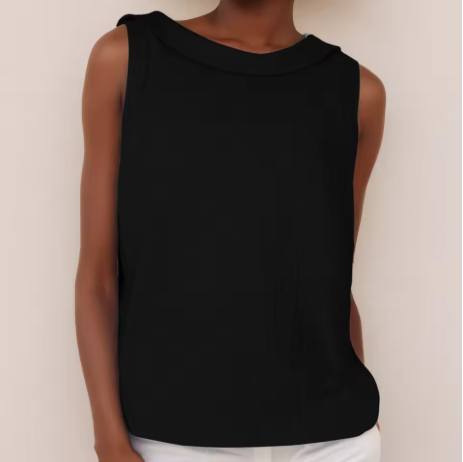 Olivia | Women Sleeveless Roll Collar Top