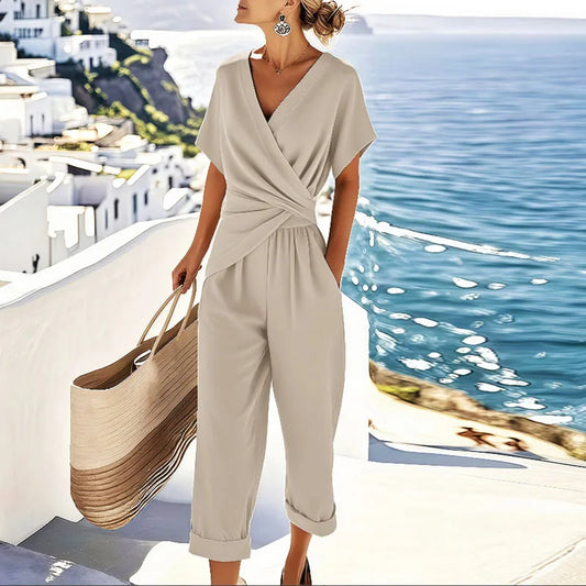 Ophelia | Women Wrap-Front Top Tailored Trousers Co ord Set