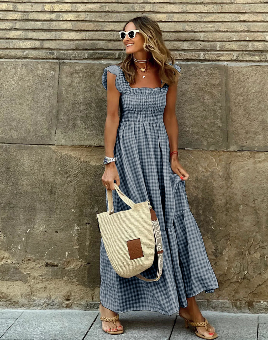 Ottilie | Women Smocked Casual Events Maxi Dress