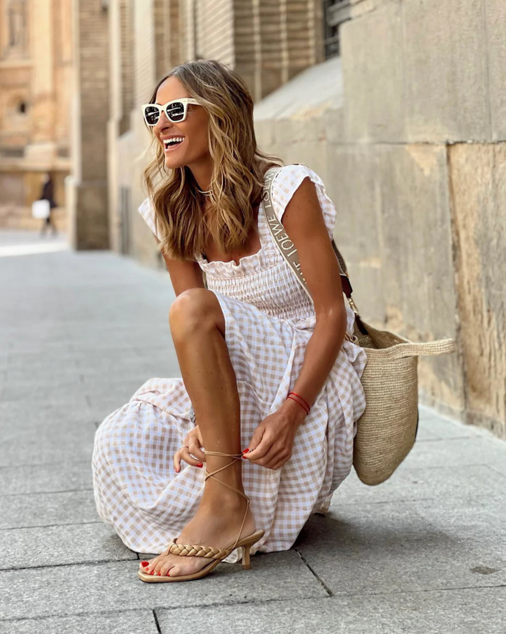 Ottilie | Women Smocked Casual Events Maxi Dress
