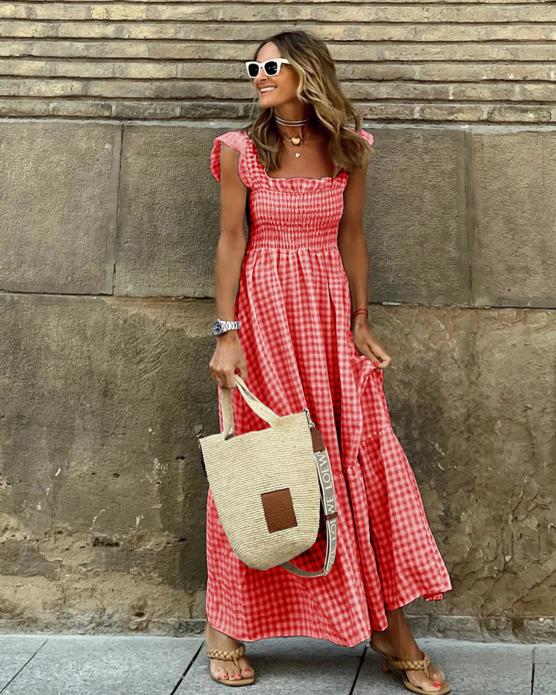 Ottilie | Women Smocked Casual Events Maxi Dress