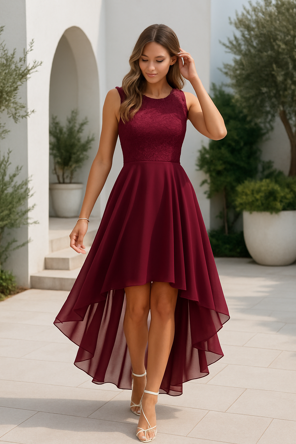 Penelope | Elegant Women's Wedding Guest High Low Dress