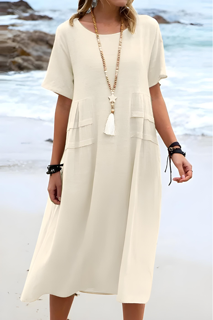 Philippa | Women's Summer Short Sleeve Midi Dress