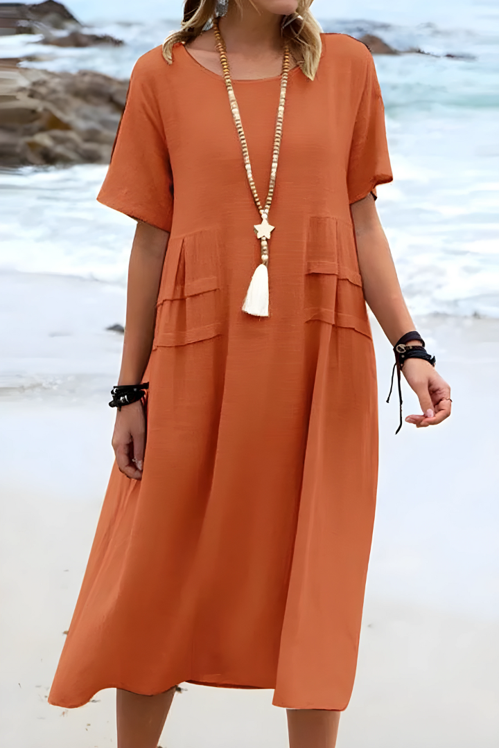 Philippa | Women's Summer Short Sleeve Midi Dress