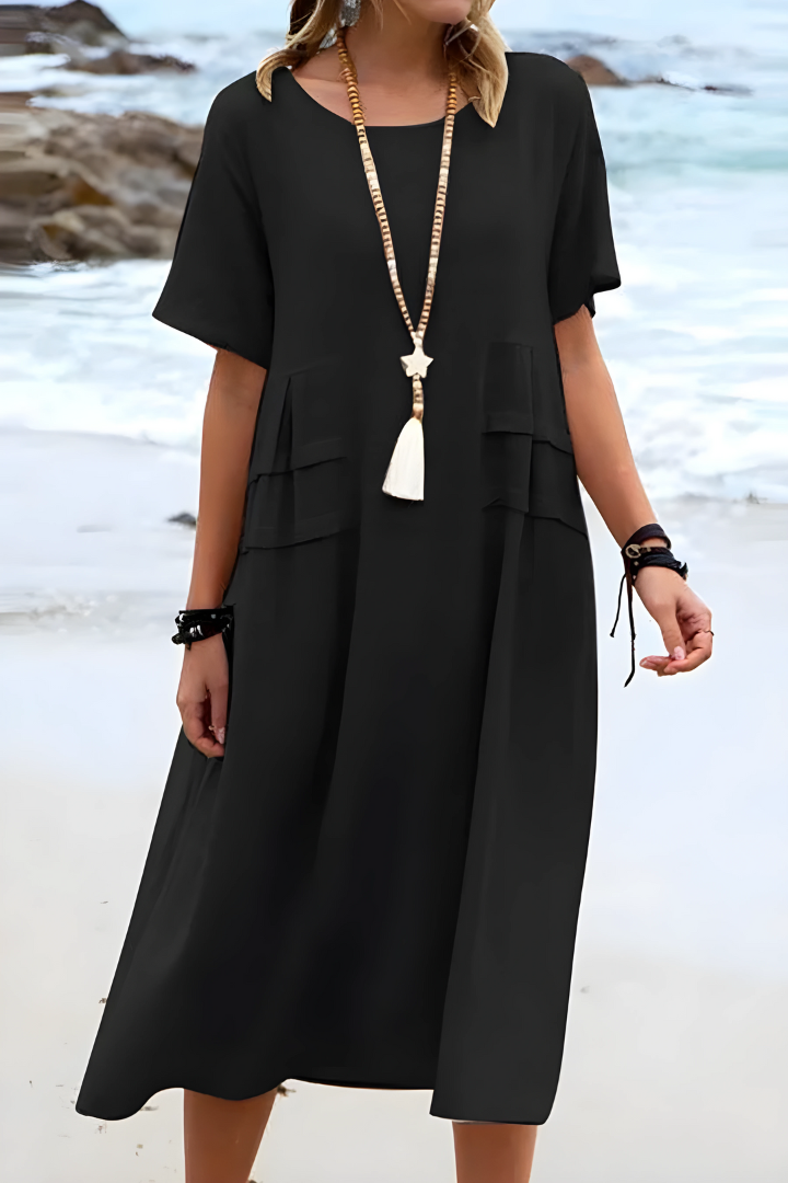 Philippa | Women's Summer Short Sleeve Midi Dress