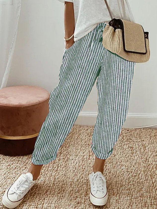 Qiana | Women Trousers Cotton Breathable Relaxed