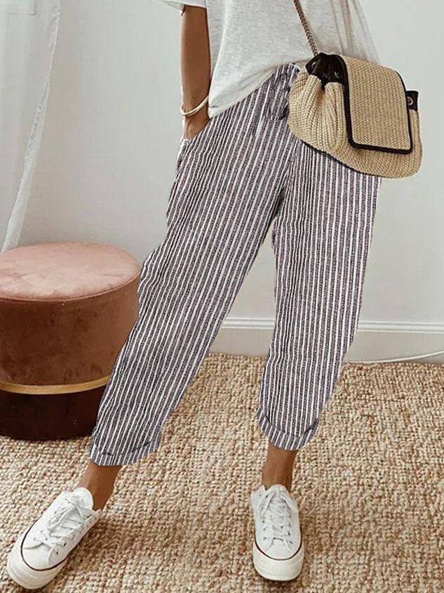 Qiana | Women Trousers Cotton Breathable Relaxed