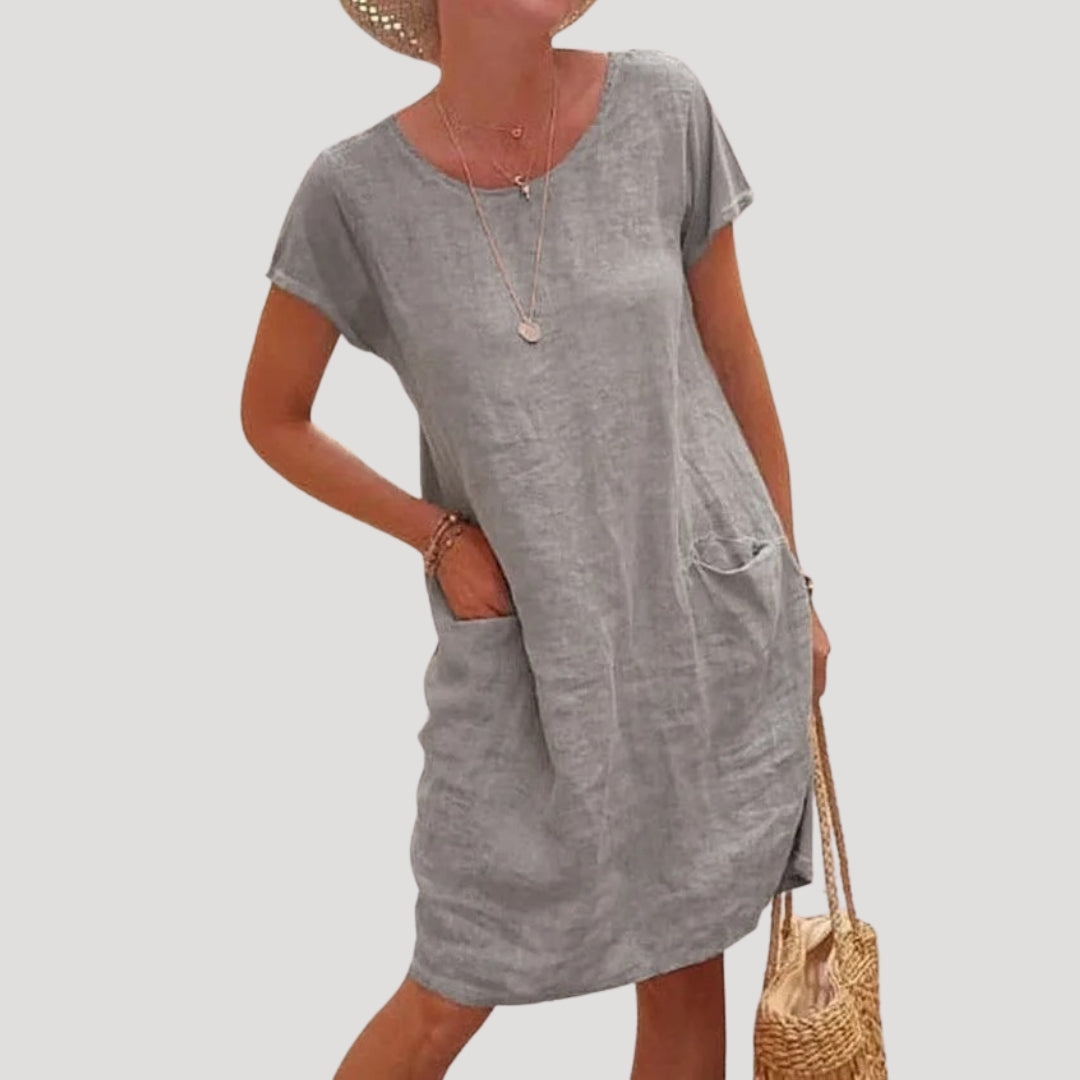 Quorra | Women Midi Dress Cotton Breathable Casual