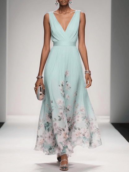 Rosalind | Women Floral Print Wedding Guest Midi Dress