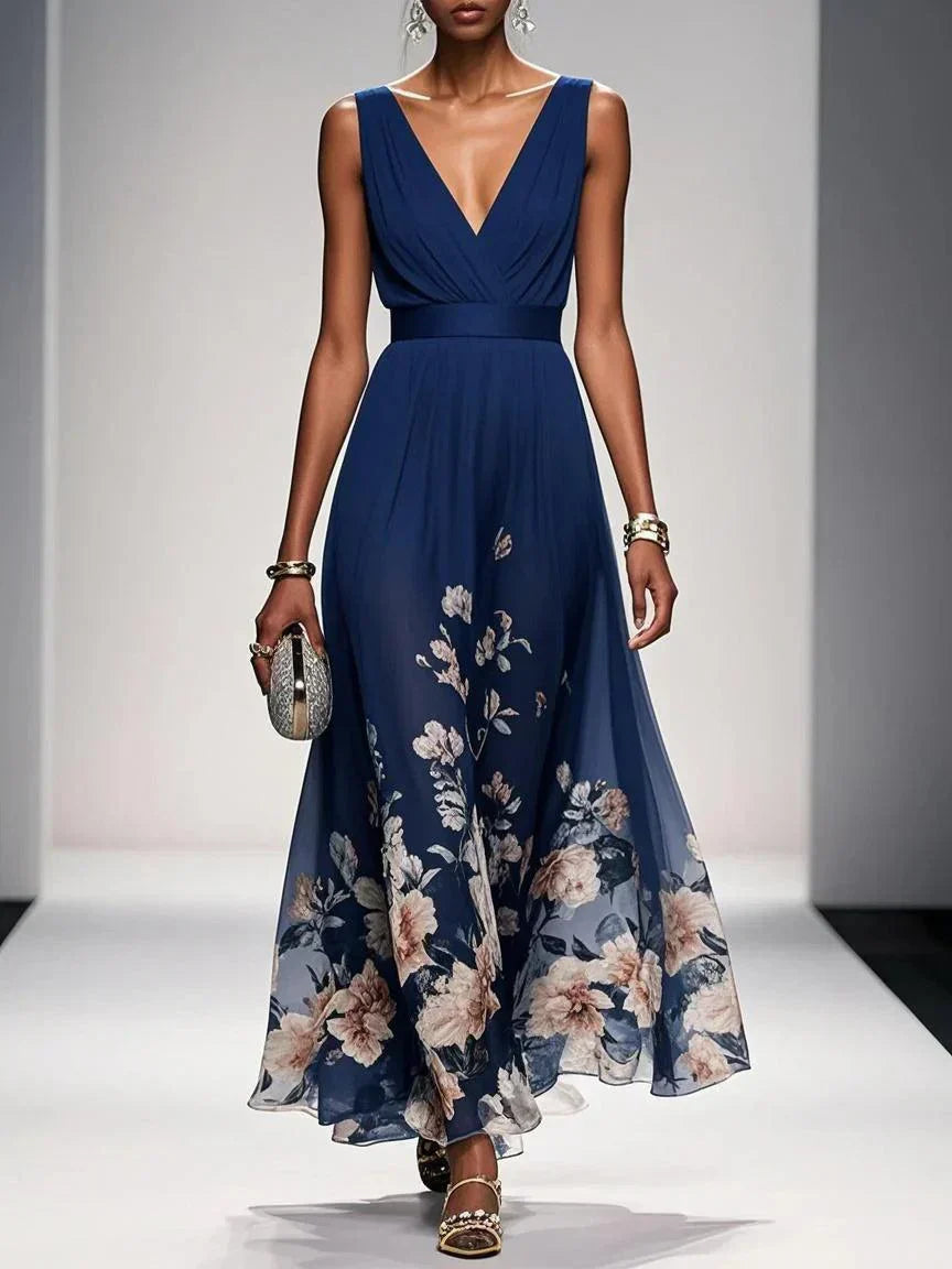Rosalind | Women Floral Print Wedding Guest Midi Dress