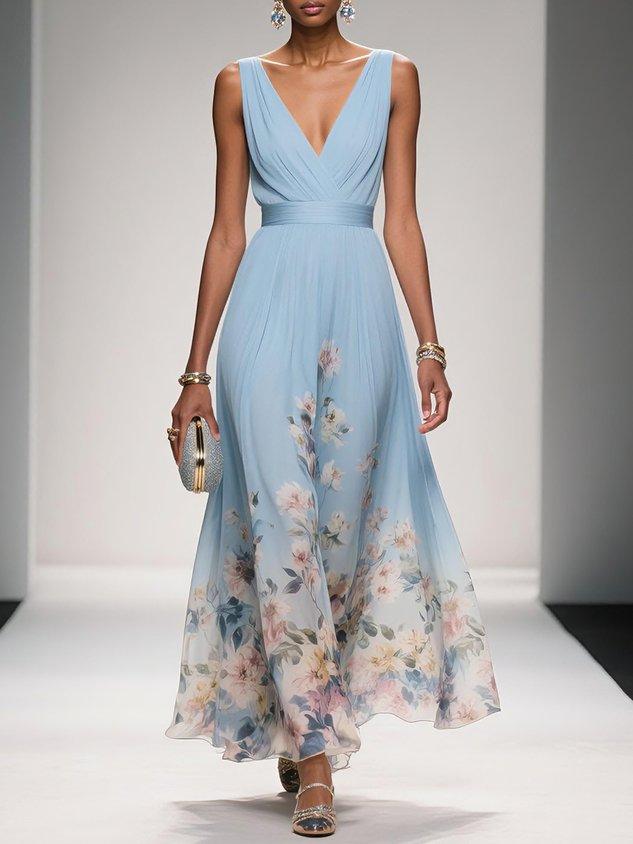 Rosalind | Women Floral Print Wedding Guest Midi Dress