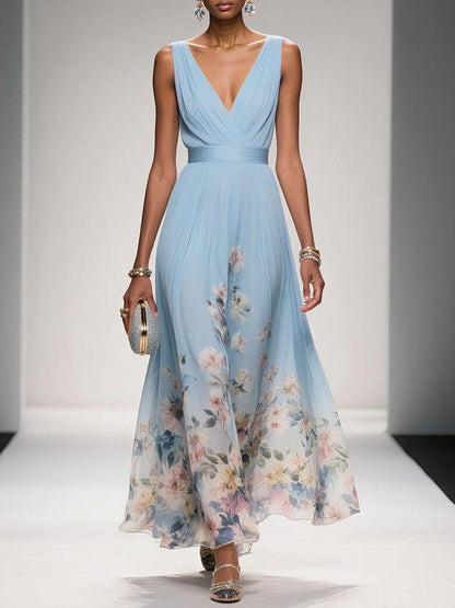 Rosalind | Women Floral Print Wedding Guest Midi Dress