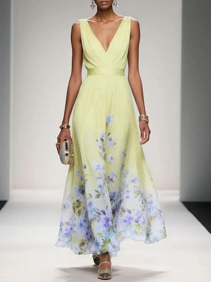 Rosalind | Women Floral Print Wedding Guest Midi Dress
