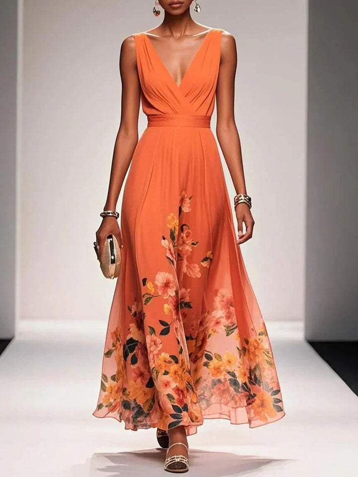 Rosalind | Women Floral Print Wedding Guest Midi Dress