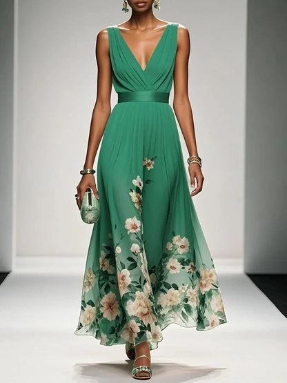 Rosalind | Women Floral Print Wedding Guest Midi Dress