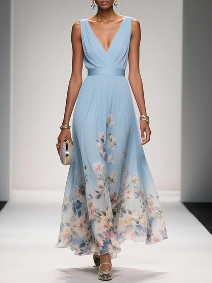 Rosalind | Women Floral Print Wedding Guest Midi Dress