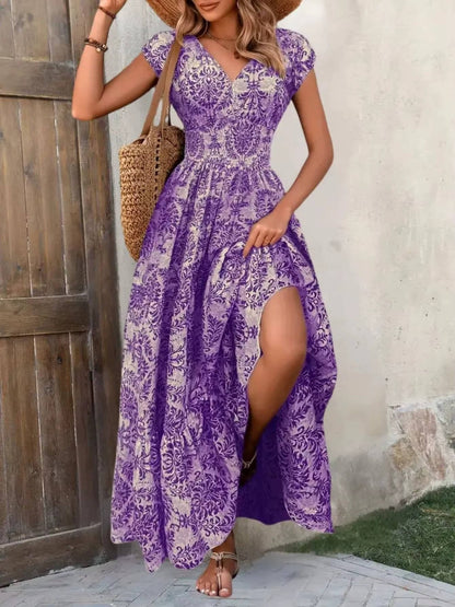 Rose | Women's Summer Boho Smocked Maxi Dress
