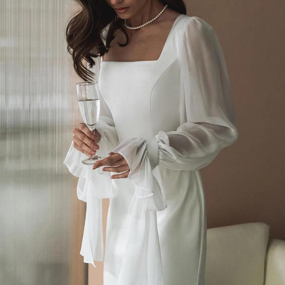 Seraphina | Women Square Neck Evening Maxi Dress