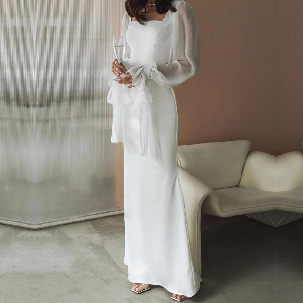 Seraphina | Women Square Neck Evening Maxi Dress
