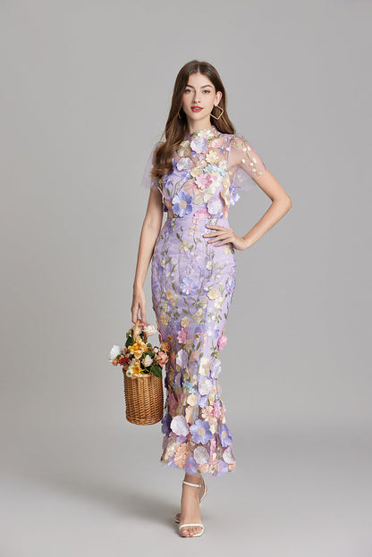 Cecily | Women Sleeveless Floral Maxi Dress Flowing Silhouette