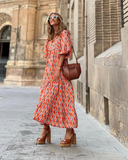 Sienna | Effortless Women's Boho Printed Maxi Dress
