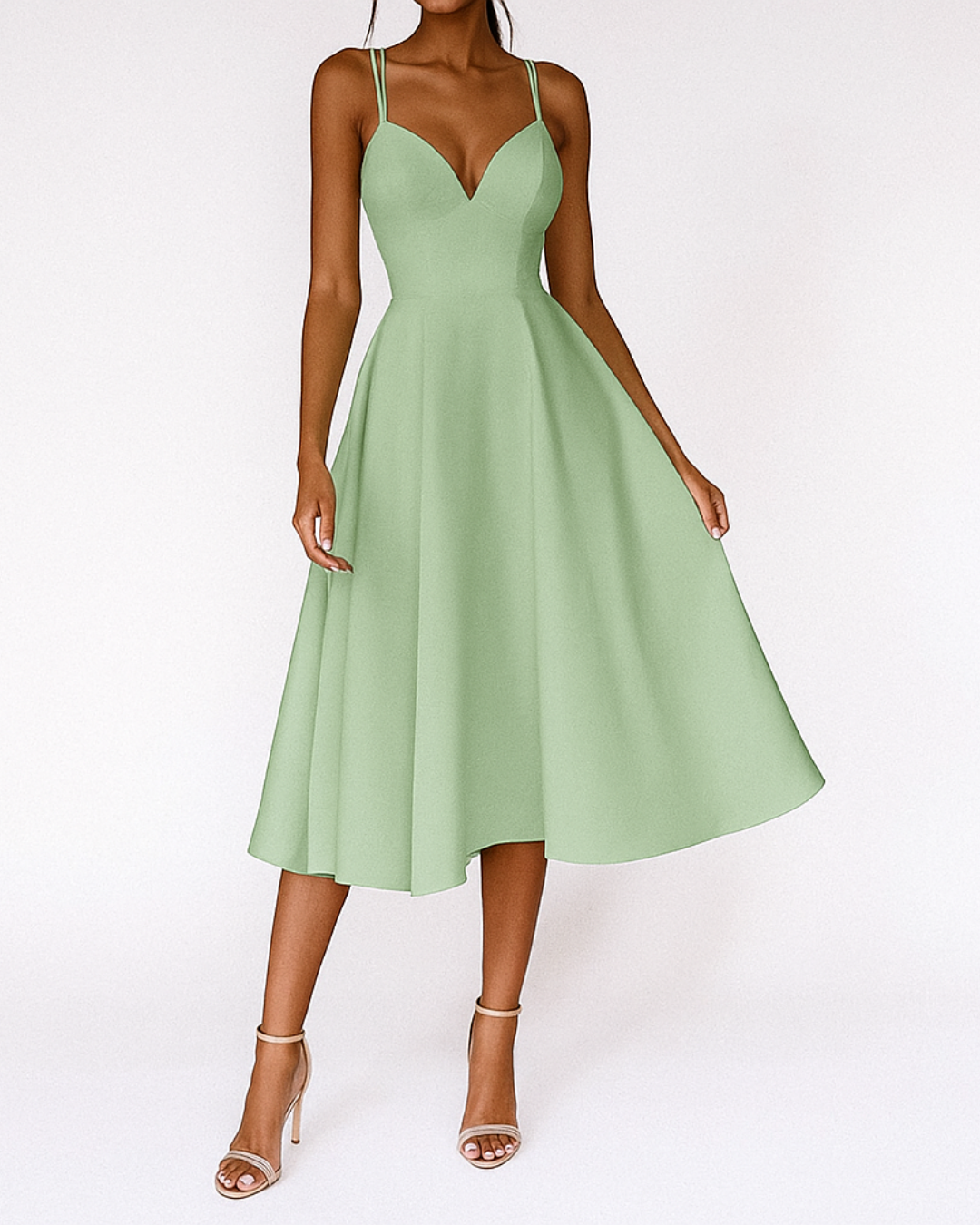 Sophia | Women's Wedding Guest A-Line Midi Dress