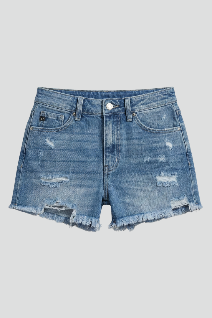 Tabitha | Relaxed Women's Frayed Hem Denim Shorts