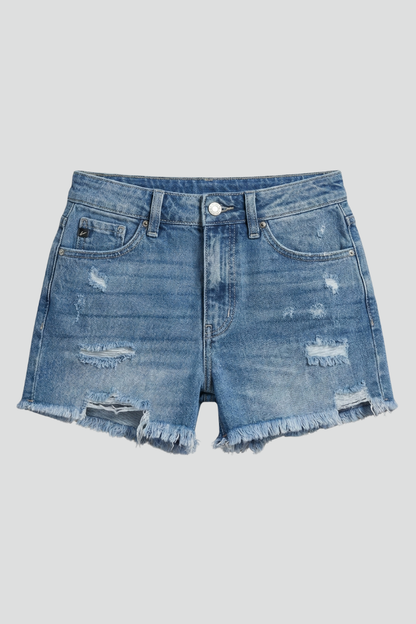 Tabitha | Relaxed Women's Frayed Hem Denim Shorts