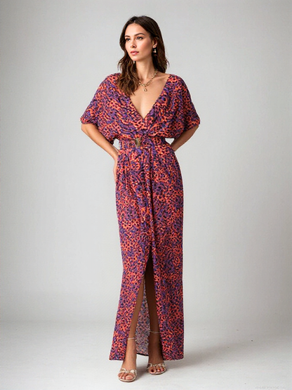 Tallulah | Elegant Women Floral Wrap Maxi Dress
