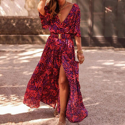 Tallulah | Elegant Women Floral Wrap Maxi Dress