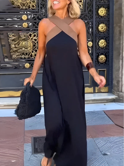 Thalassa | Women's Cross Front Sleeveless Maxi Summer Dress