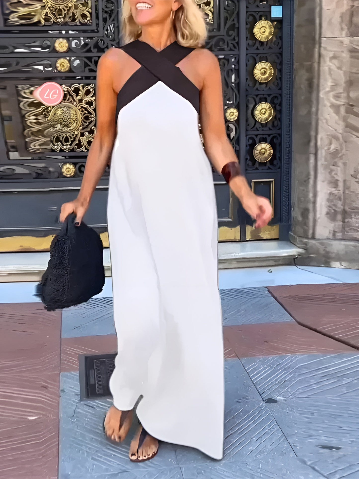 Thalassa | Women's Cross Front Sleeveless Maxi Summer Dress