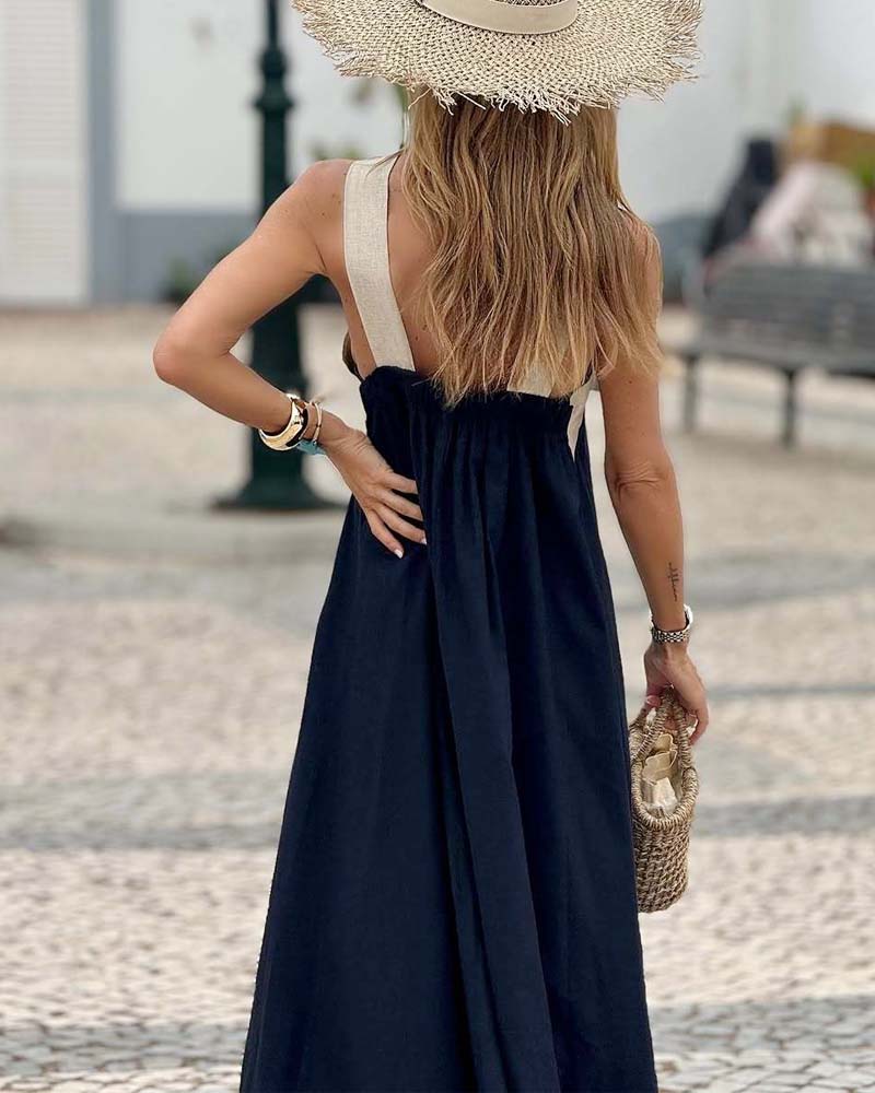 Thalassa | Women's Cross Front Sleeveless Maxi Summer Dress