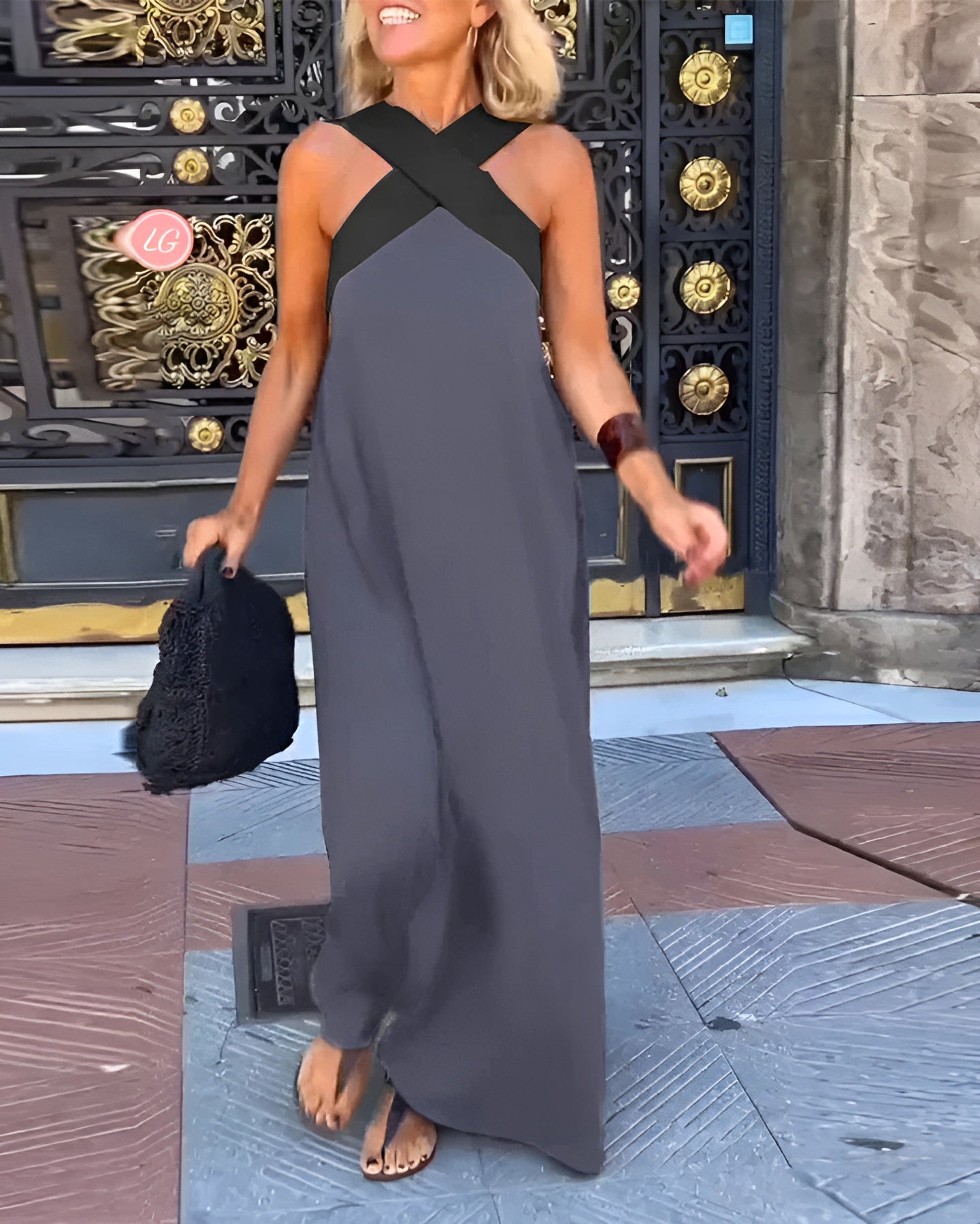 Thalassa | Women's Cross Front Sleeveless Maxi Summer Dress