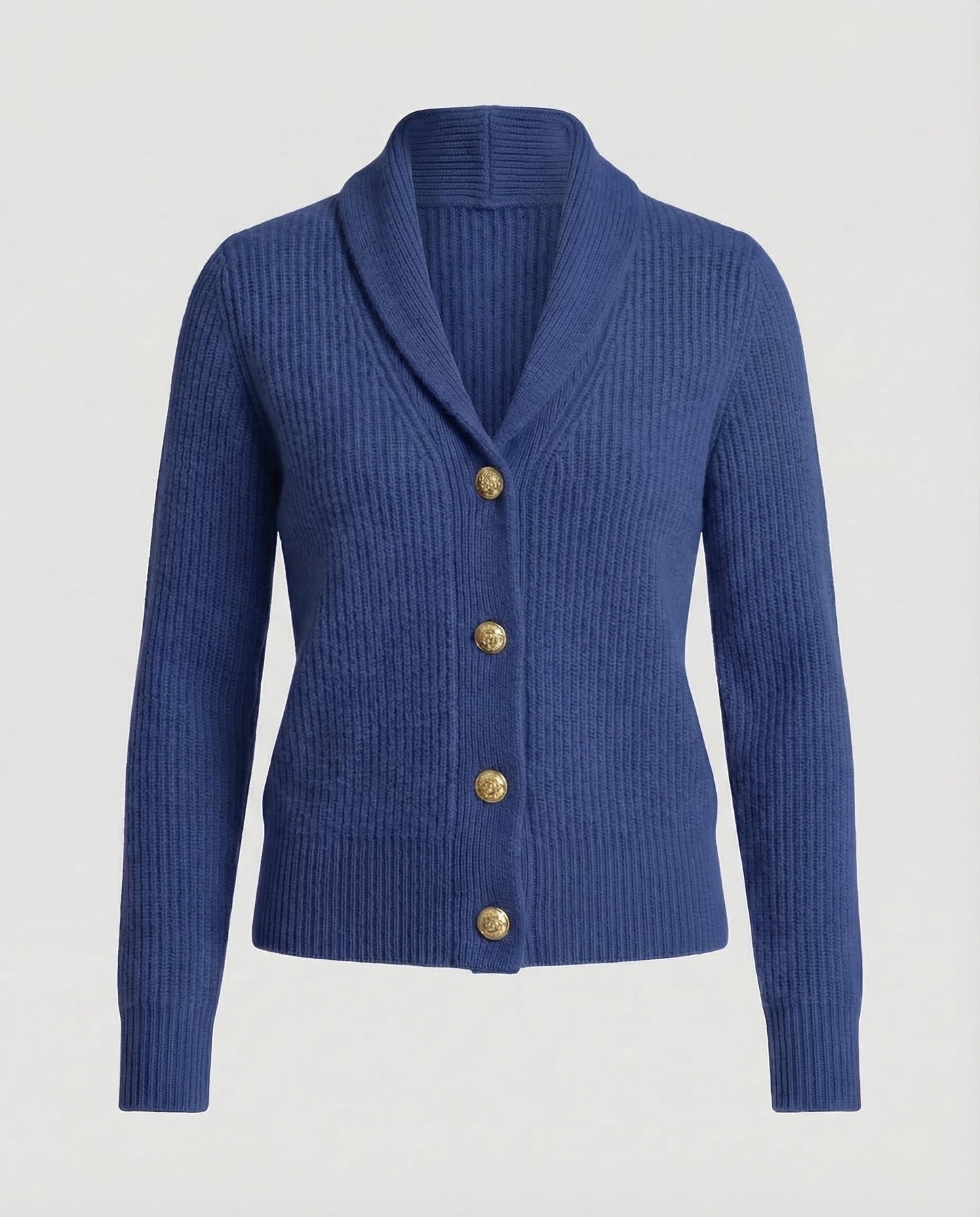 Beatrice cardigan in navy, flat product shot