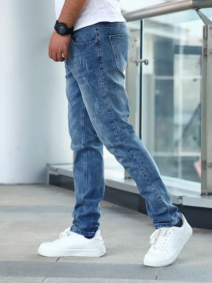 Jasper jeans, side profile view showing tapered leg