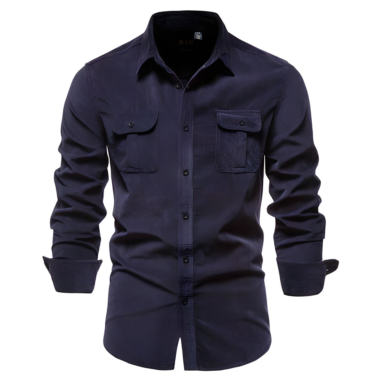 Jasper men's utility shirt in navy, front view
