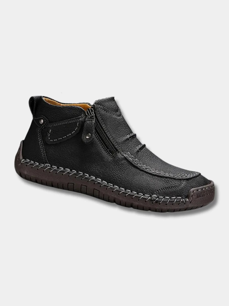 Percy orthopedic ankle boot with side zip, side view